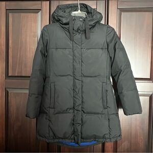 GAP Petite Hooded Down Puffer Coat, Black, Size PXS